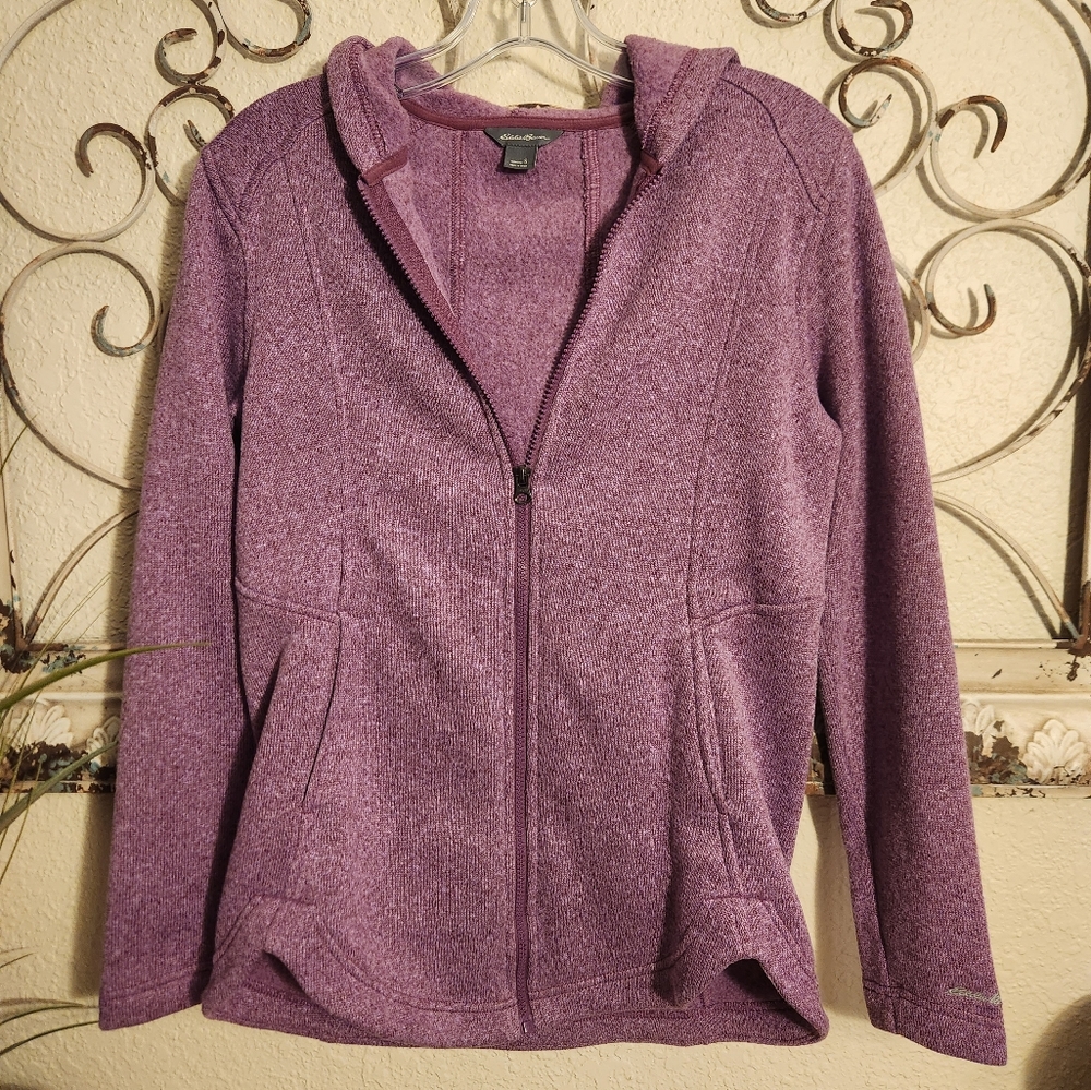 🦄 Eddie Bauer Knit zip up in purple